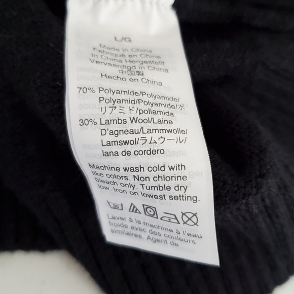 J. Crew Lamb's Wool Blend Crewneck Sweater Size L Jeweled Shoulder Buttons - Picture 10 of 13